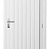 Vuren enkele dichte deur inclusief kozijn, rechtsdraaiend, 90 x 201 cm, wit gespoten.