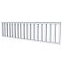 Hekwerk recht vuren type C, 278,5 x 73 cm, lichtgrijs gespoten.
