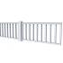 Hekwerk recht vuren type D, 328,5 x 73 cm, lichtgrijs gespoten.