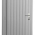 Vuren enkele dichte deur inclusief kozijn, linksdraaiend, 90 x 201 cm, lichtgrijs gespoten.