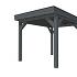 Buitenverblijf plat dak Premium I, vuren, basismodel XL/B, 257x357 cm, antraciet gespoten.
