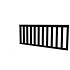 Hekwerk recht vuren type A, 178,5 x 73 cm, zwart gespoten.