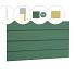 Zweeds rabat plankenset vuren bij achterwand D, 328,5 x 125 cm, jungle groen gespoten.