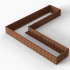 Plantenbak Module+ Corten 360x360x42 cm (90cm diep)