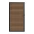 NewTechWood co-extrusie composiet deur in aluminium frame, horizontaal triple, 100 x 195 cm, Teak