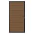 NewTechWood co-extrusie composiet deur in aluminium frame, horizontaal, 100 x 195 cm, Teak.