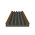 NewTechWood HKC co-extrusie enkelzijdig dekdeel houtstructuur 2,3 x 13,8 x 300 cm, Teak.